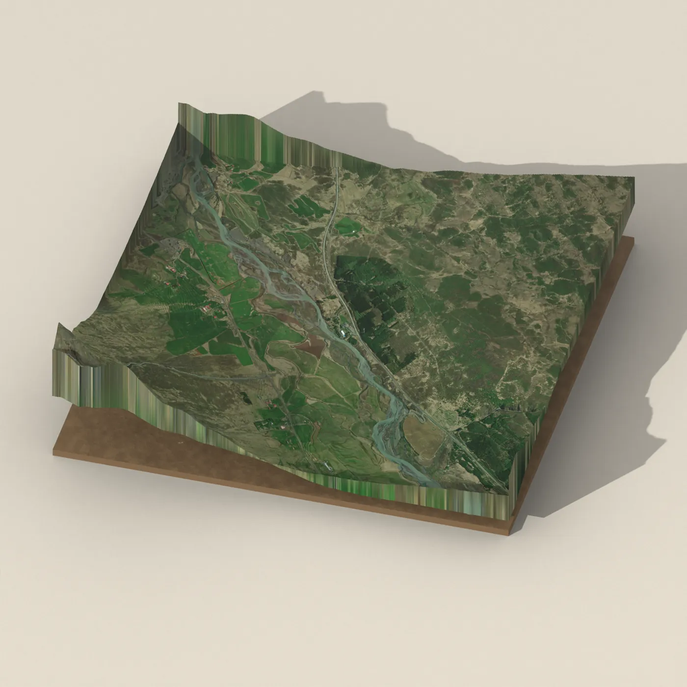 Þelamerkurlaug 3D terrain render