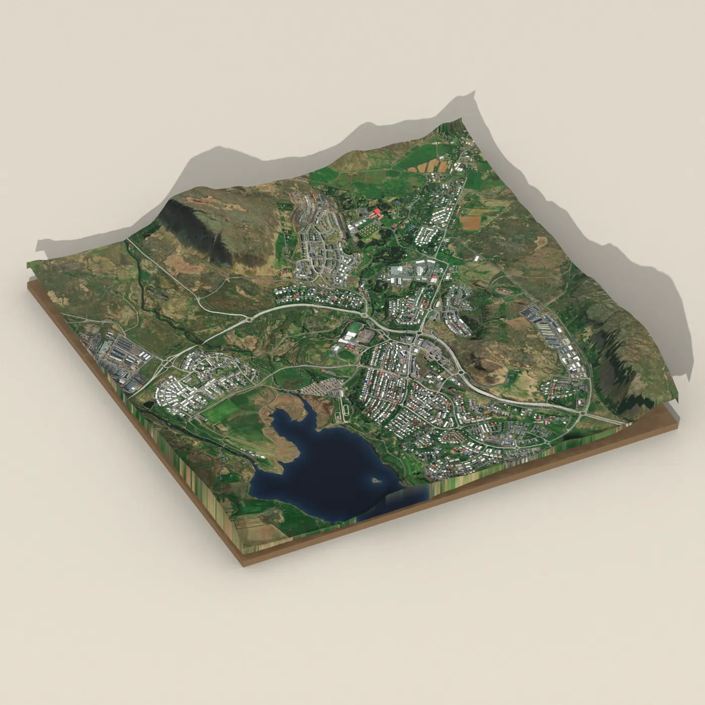 Varmárlaug 3D terrain render