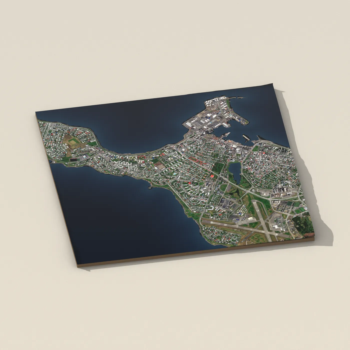 Vesturbæjarlaug 3D terrain render