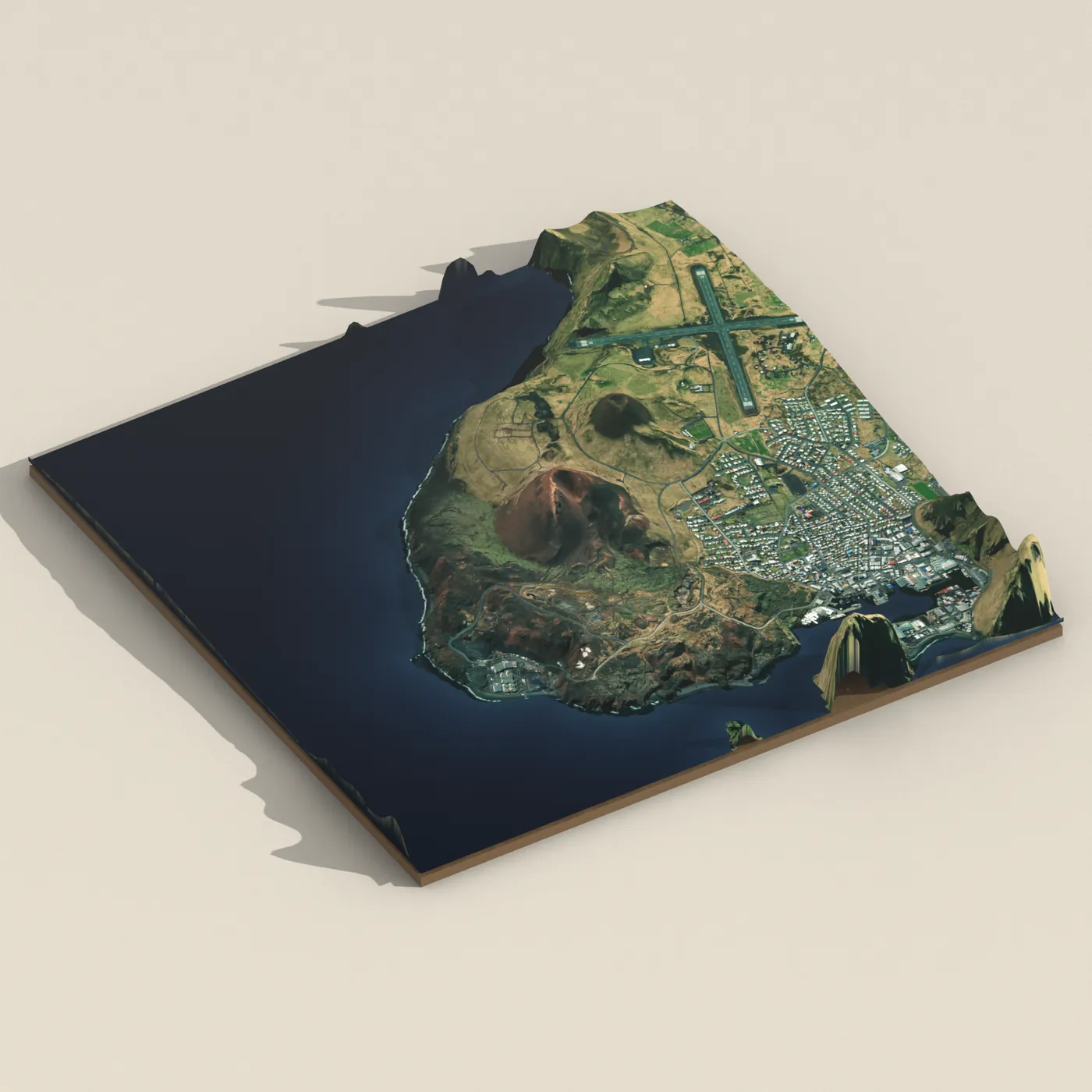 Eldfell 3D terrain render