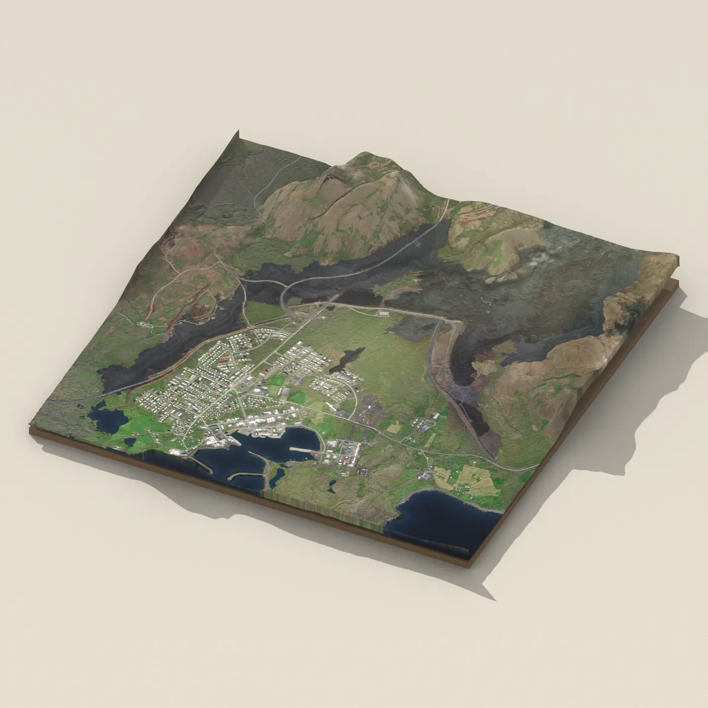 Gos við Grindavík — 3D terrain render (no visitor photo yet)