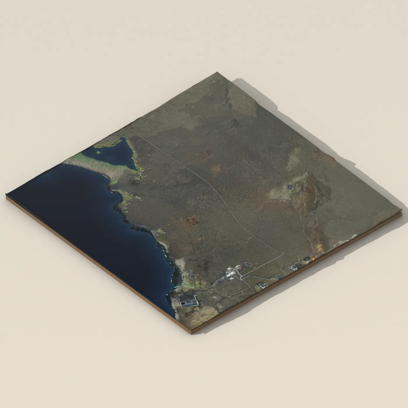 Miðahóll — 3D terrain render (no visitor photo yet)