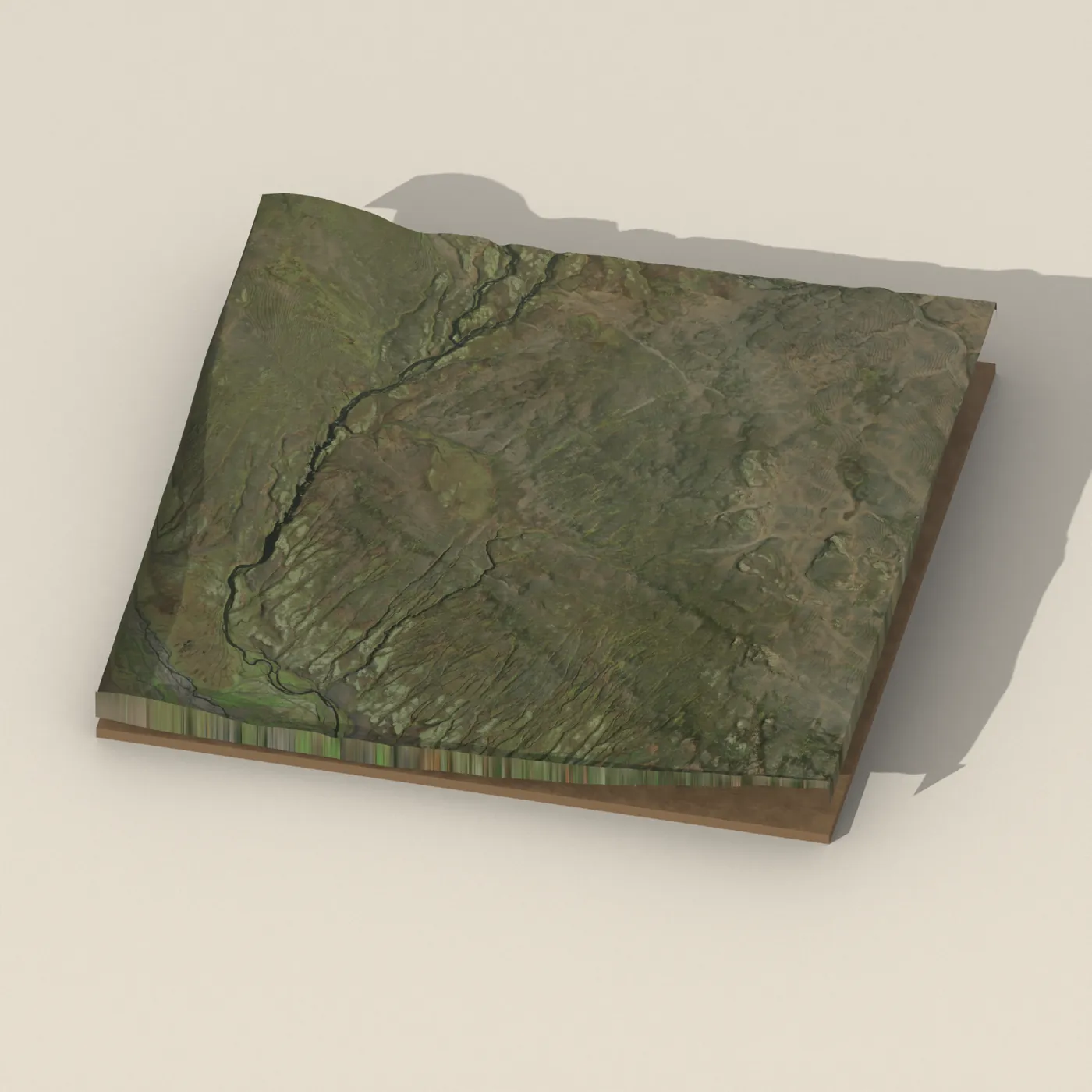 Oddnýjarhnjúkur-Langjökull 3D terrain render