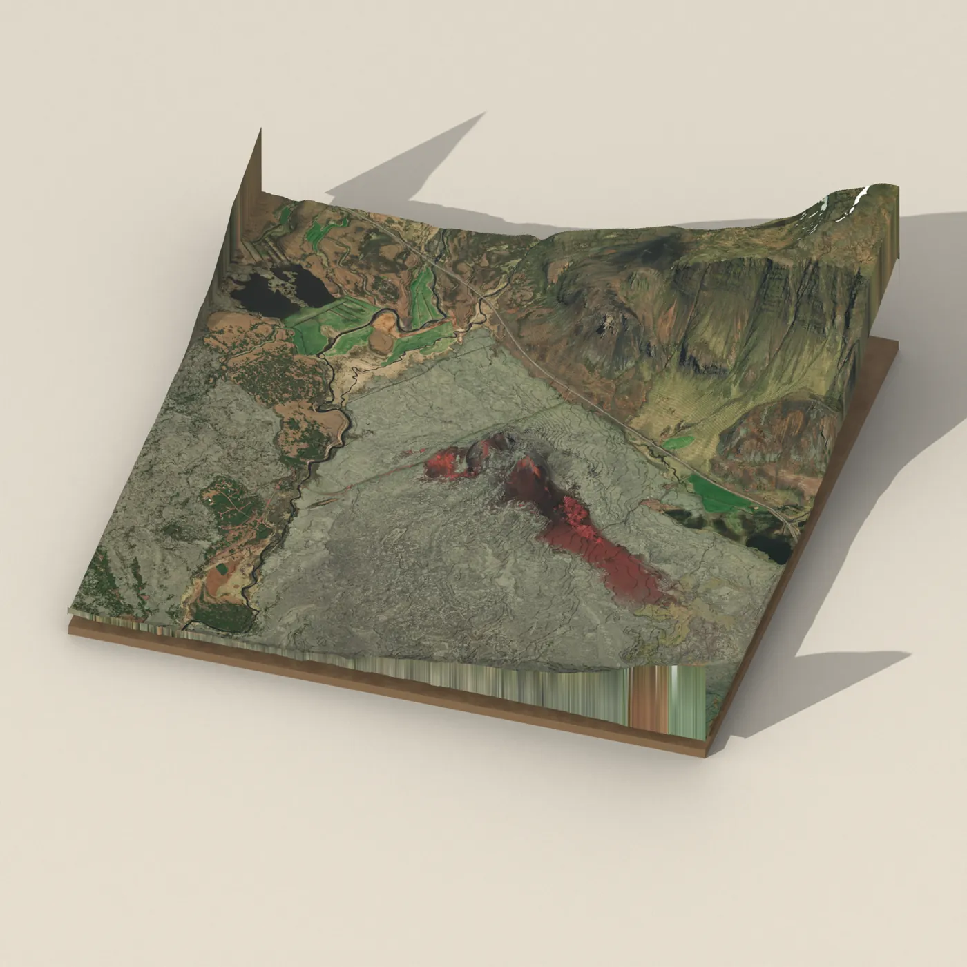 Rauðháls — 3D terrain render (no visitor photo yet)