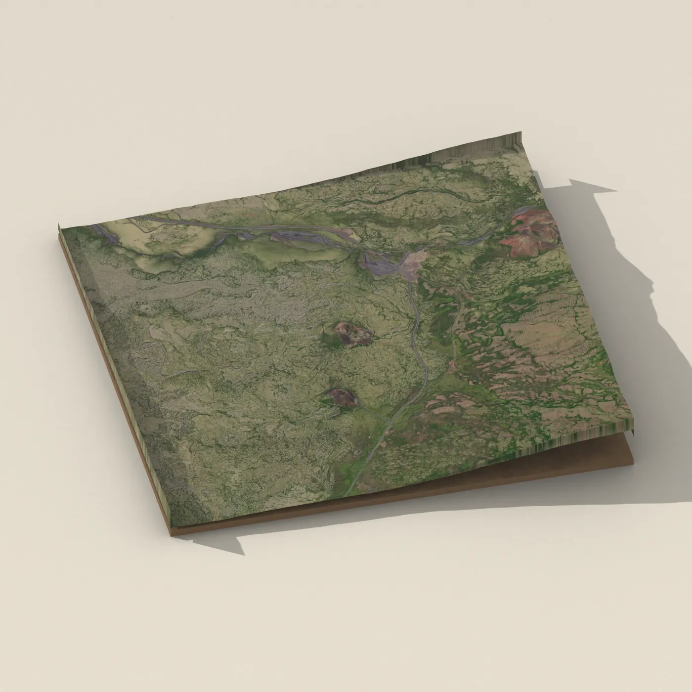 Saxhólar 3D terrain render