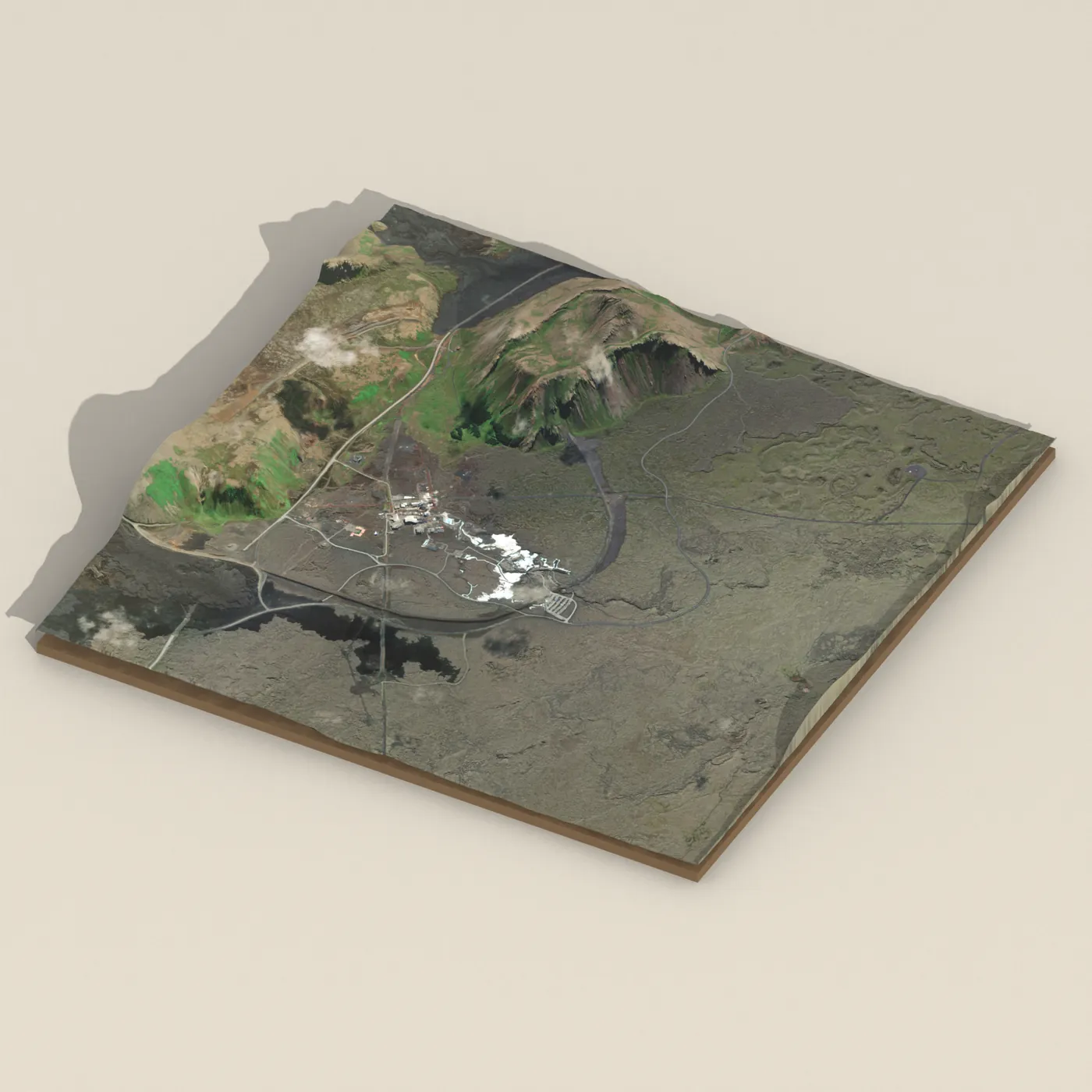 Svartsengi 3D terrain render