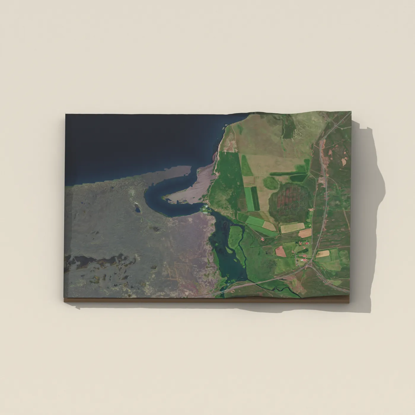 Æðarfossar 3D terrain render