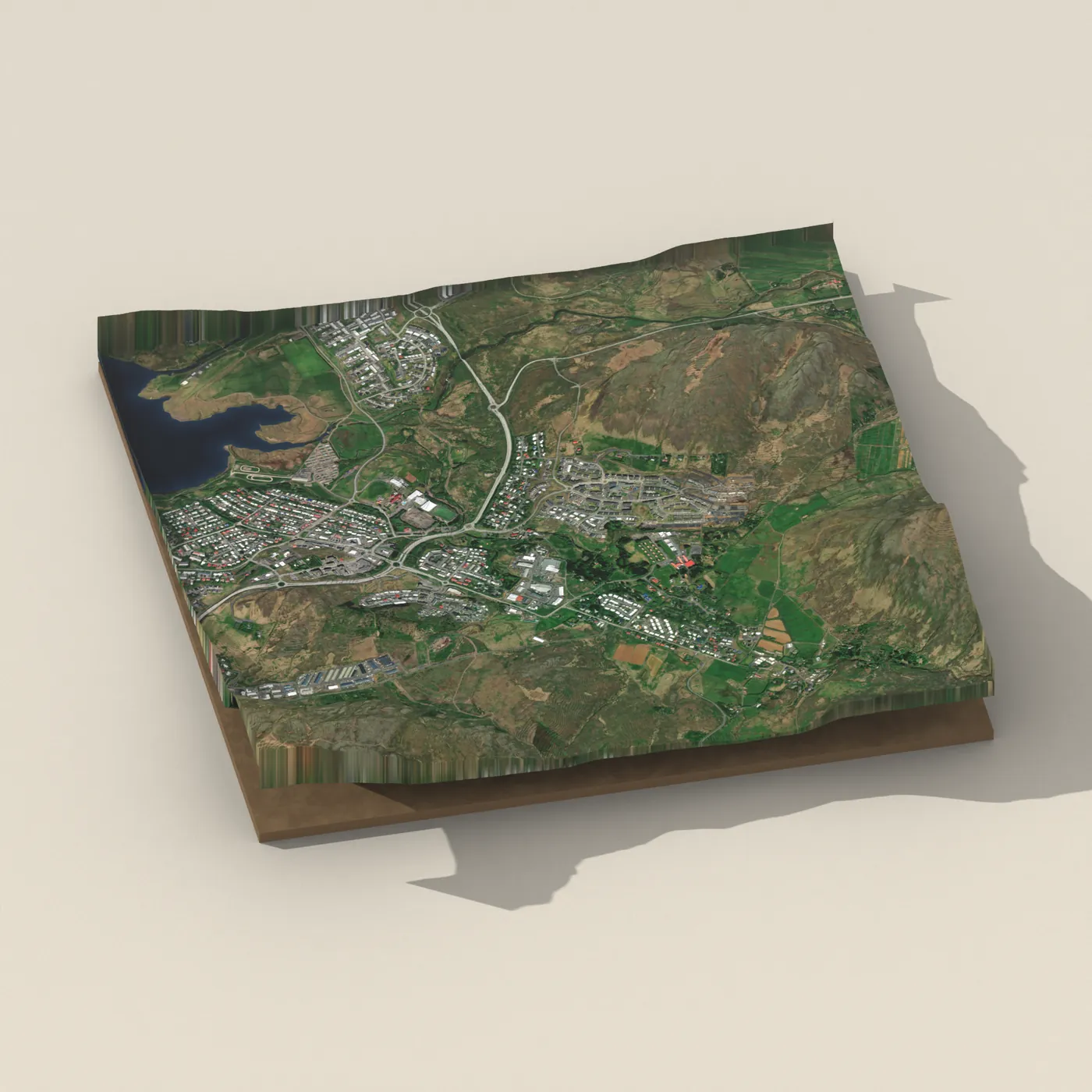 Álafoss 3D terrain render