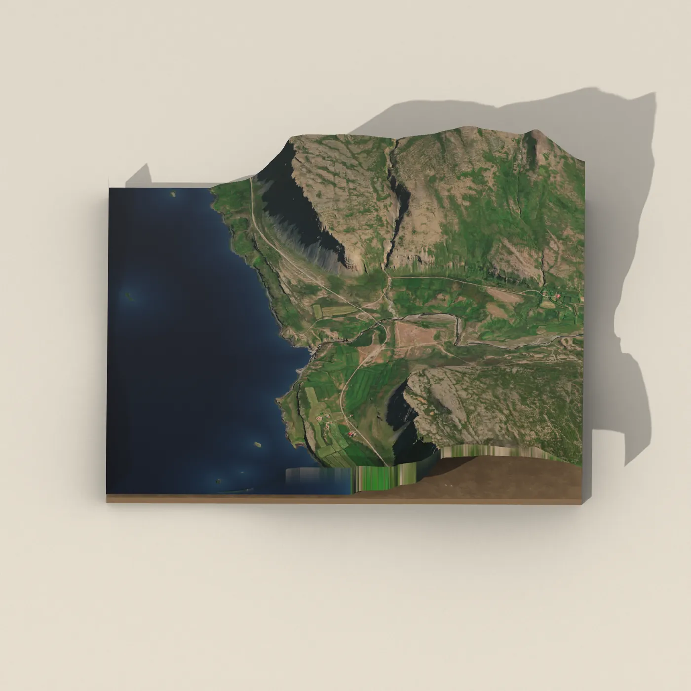 Arnarfoss 3D terrain render
