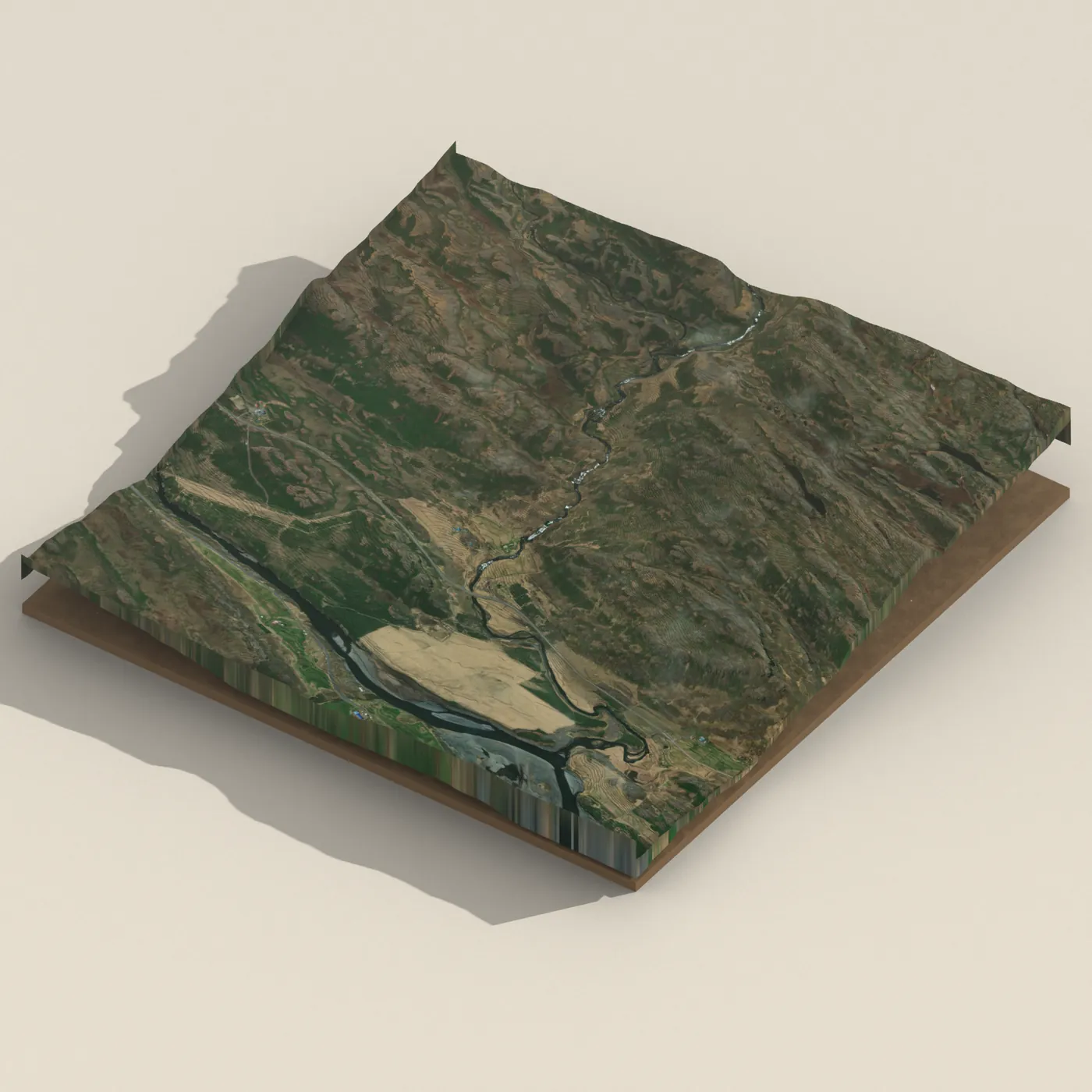 Bæjarfoss 3D terrain render