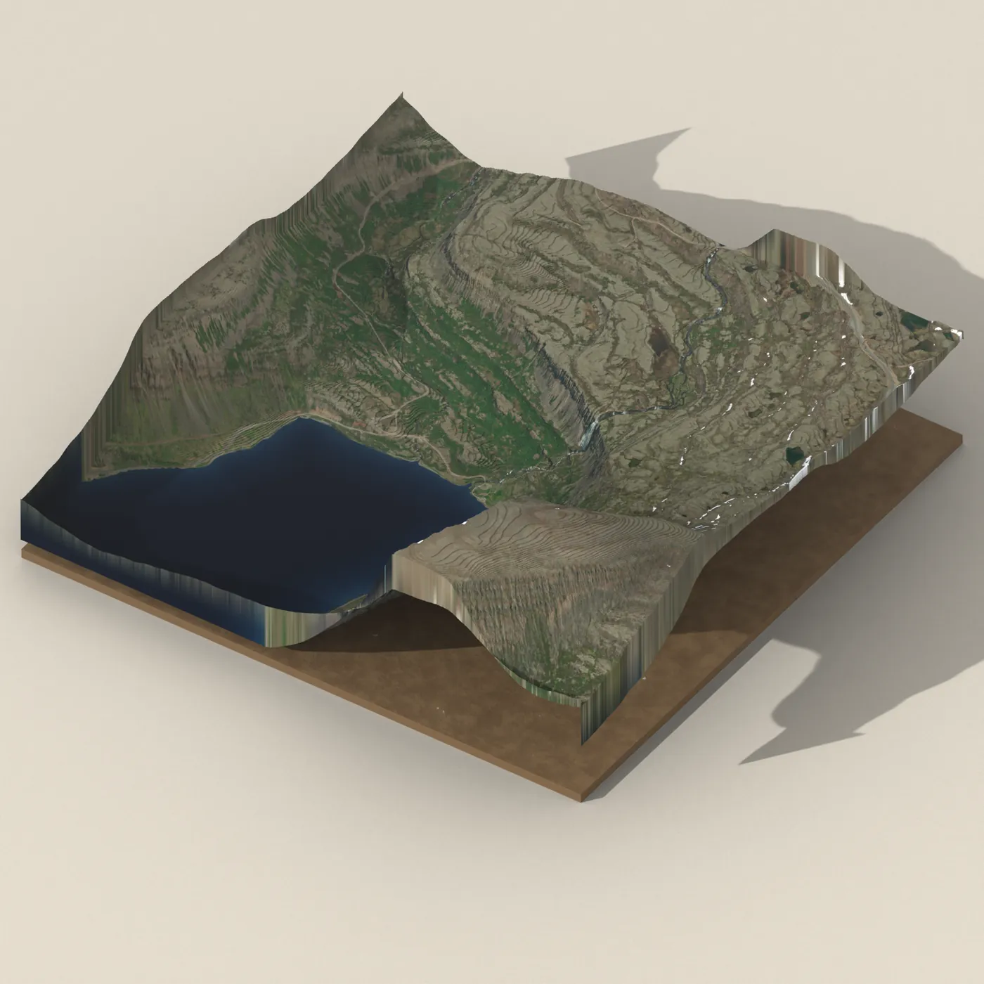 Bæjarfoss 3D terrain render