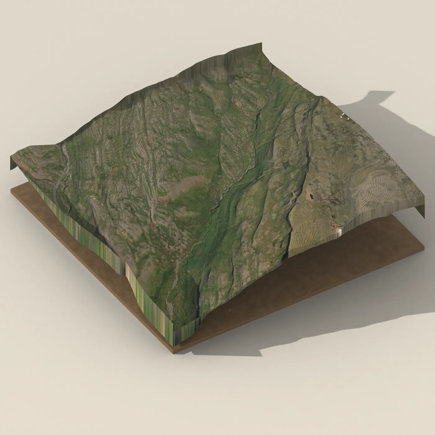 Bakkafoss 3D terrain render