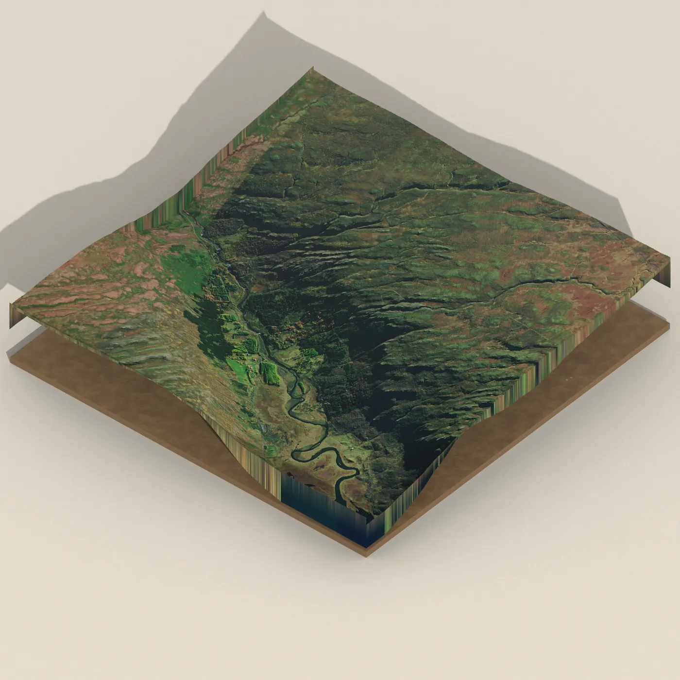 Bakkakotsfoss 3D terrain render