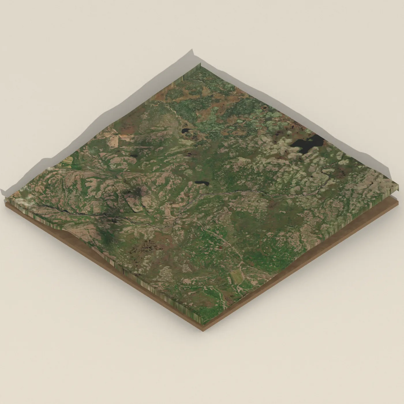 Bakkárfoss 3D terrain render