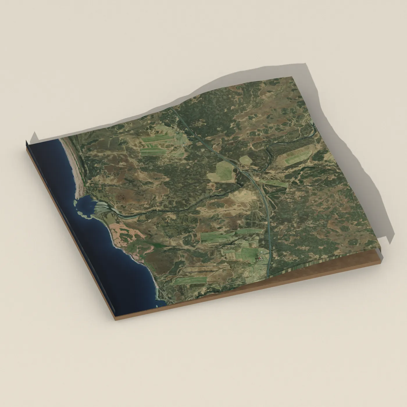Baulufoss 3D terrain render