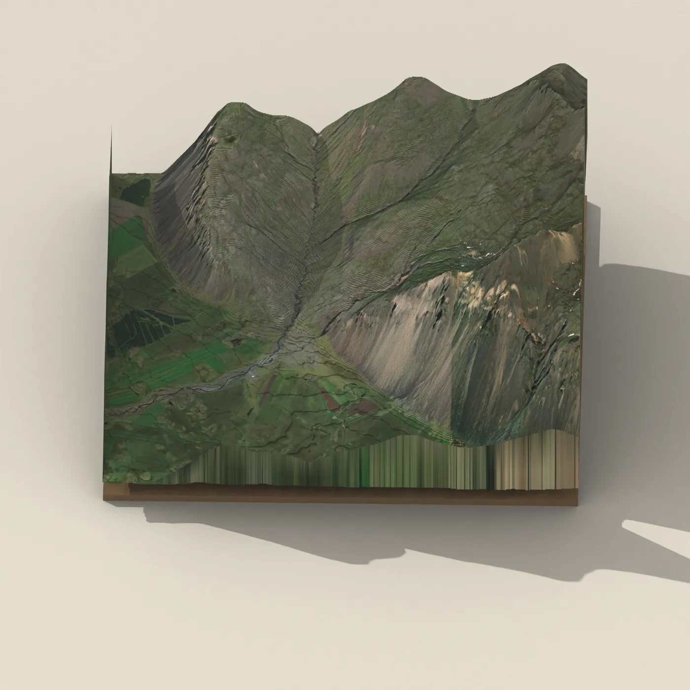 Bergárfoss 3D terrain render
