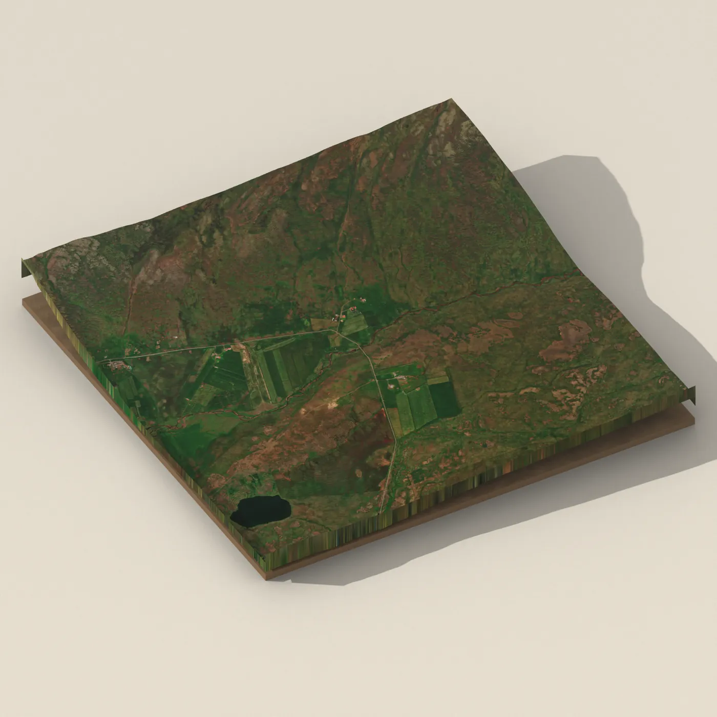 Berghylsfoss 3D terrain render