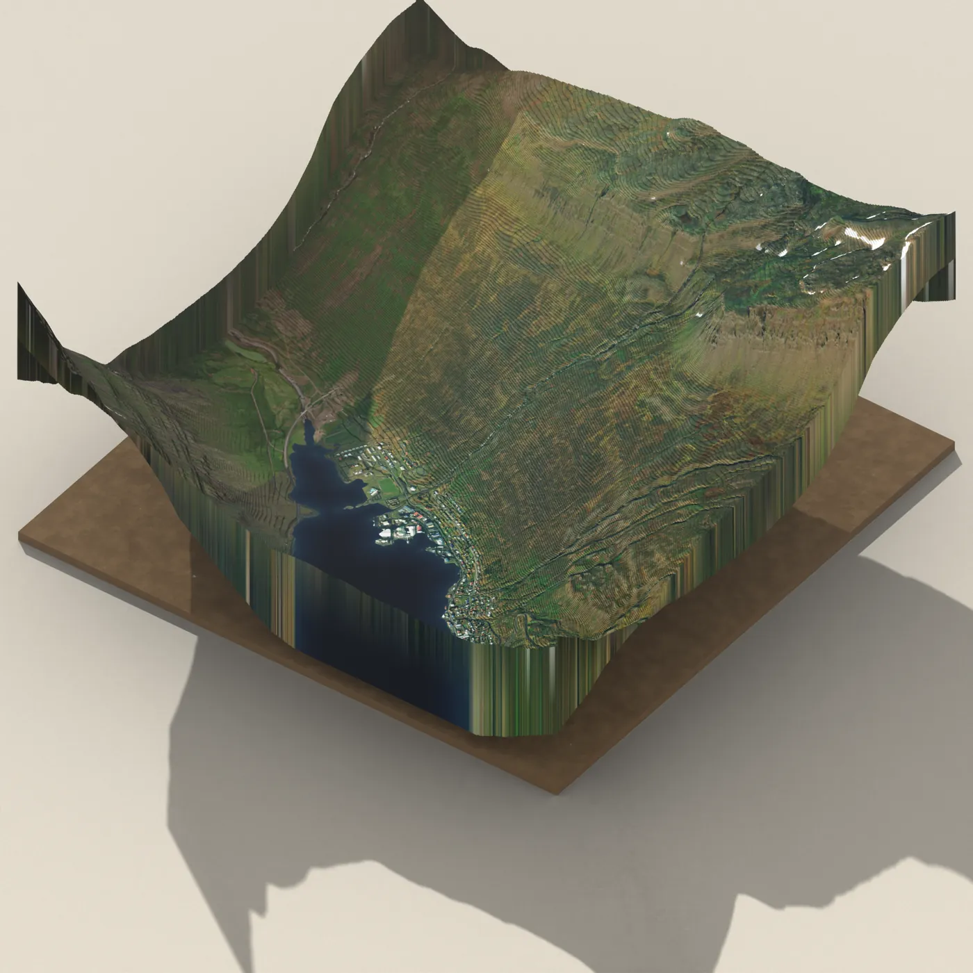 Bleiksárfoss 3D terrain render