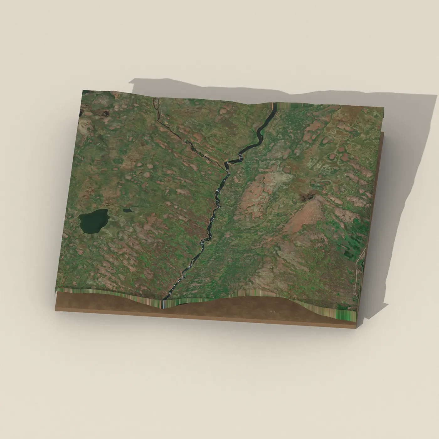 Breiðifoss 3D terrain render