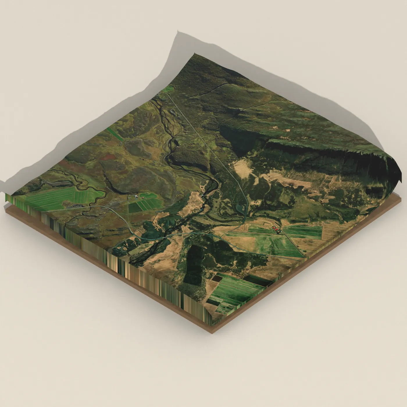 Brúarfoss 3D terrain render