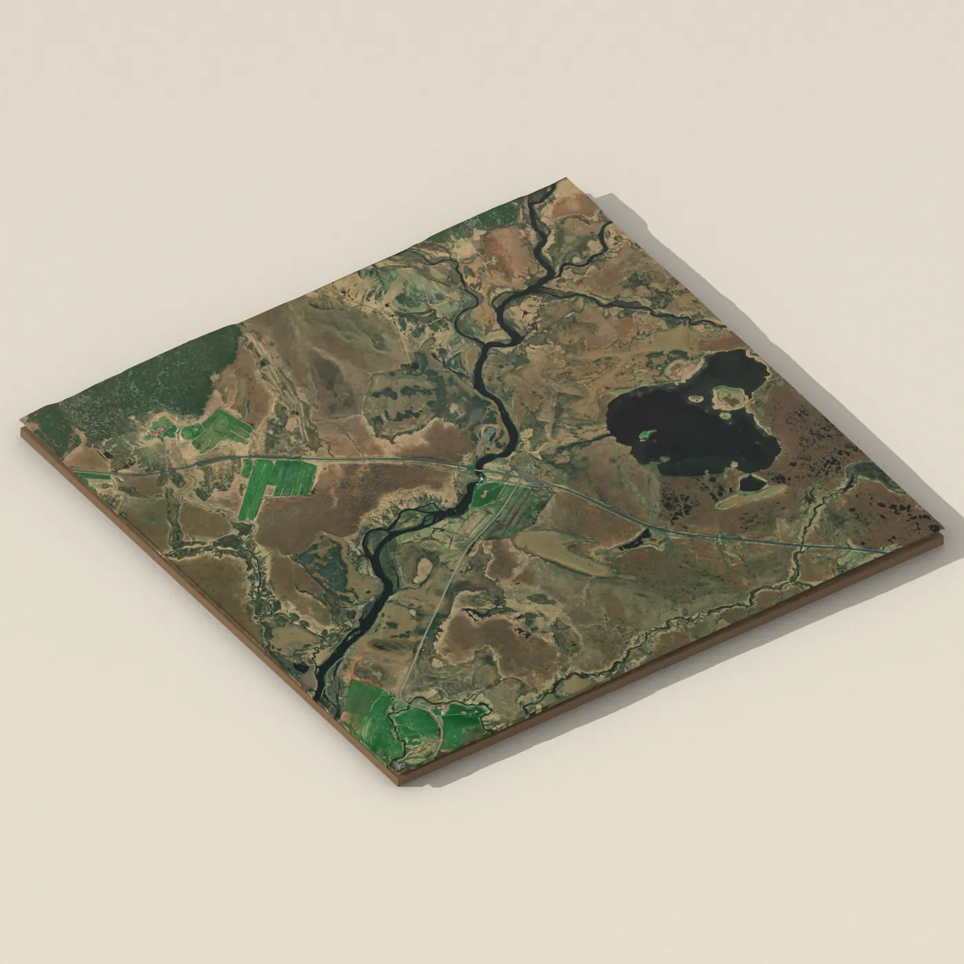 Brúarfoss 3D terrain render