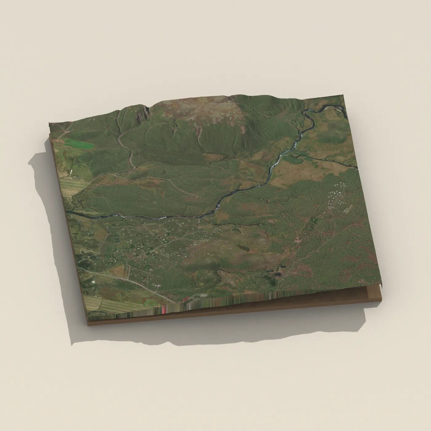 Brúarfoss 3D terrain render