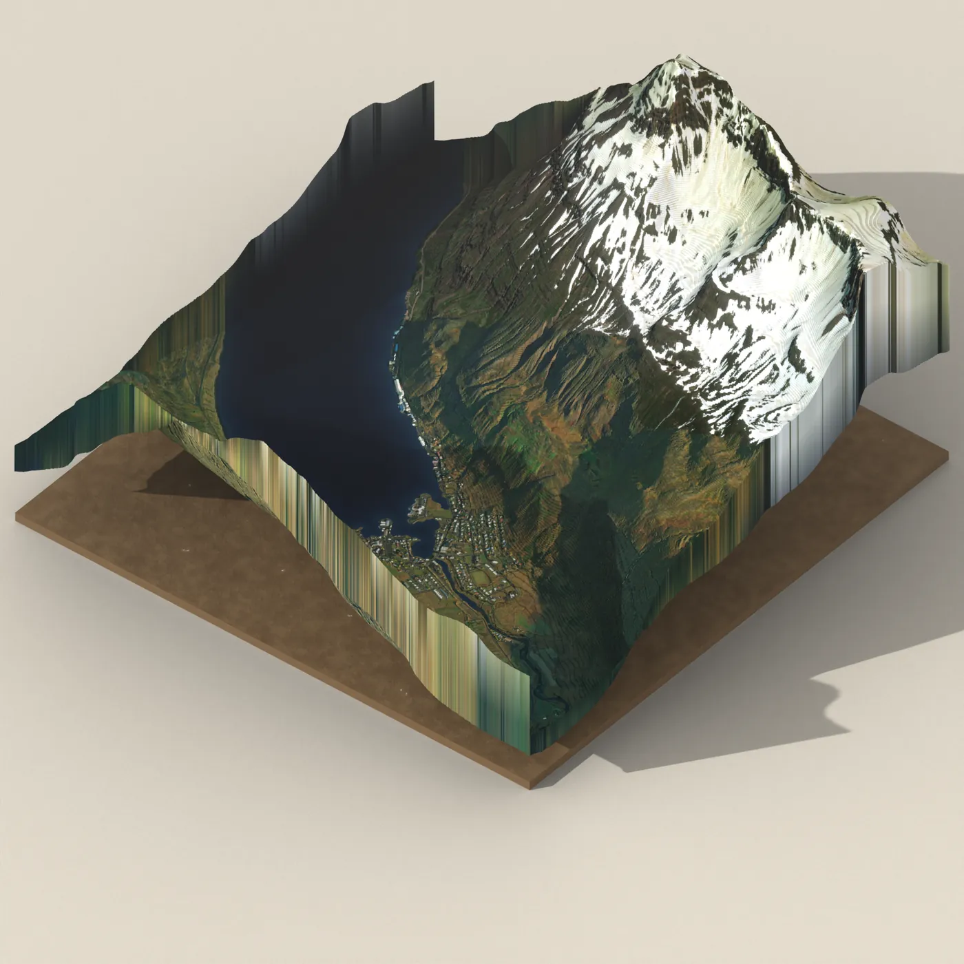 Búðarárfoss 3D terrain render
