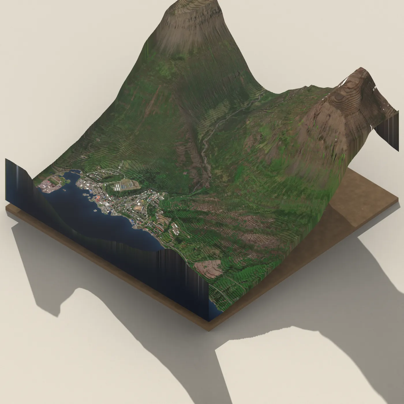 Búðarárfoss 3D terrain render