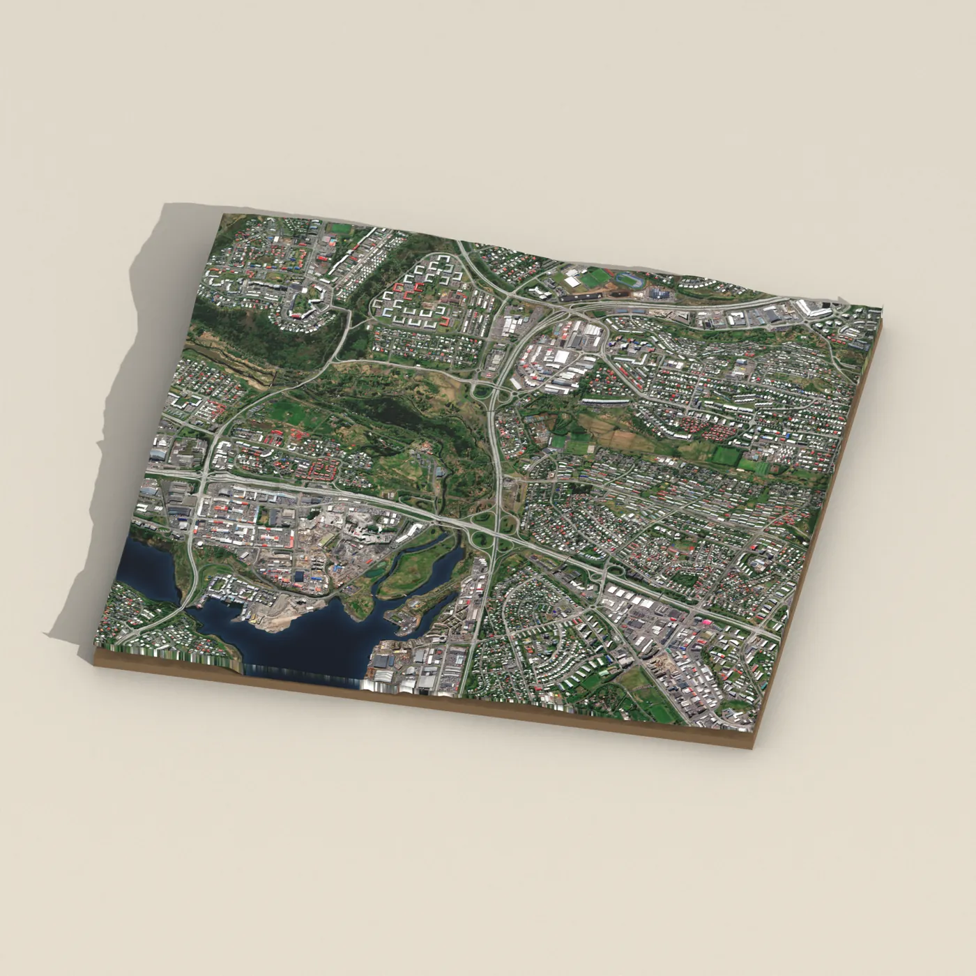 Búrfoss 3D terrain render