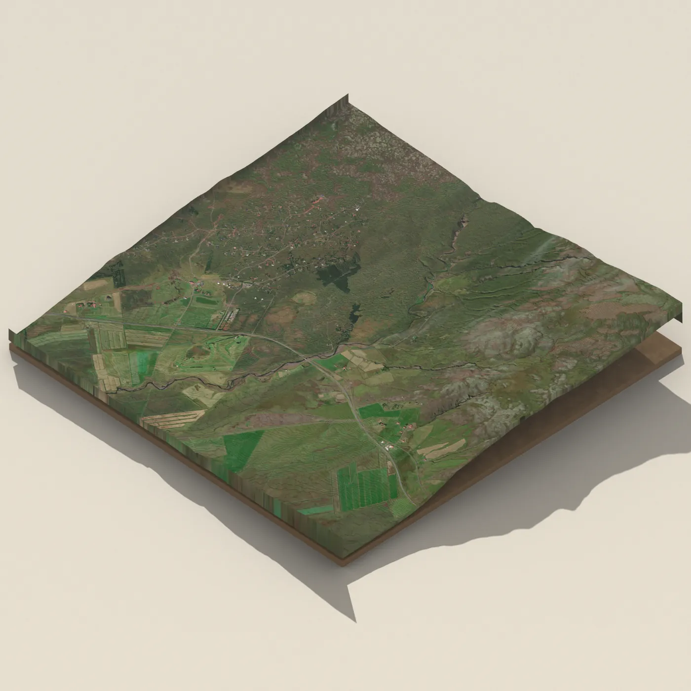 Dimmufoss 3D terrain render