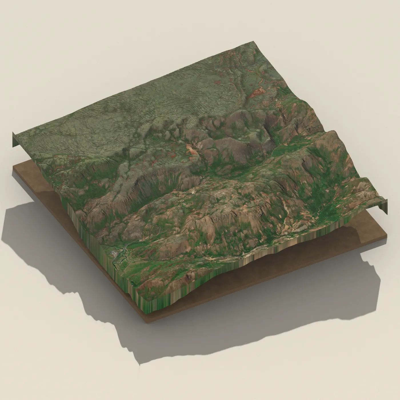 Djúpagilsfoss 3D terrain render