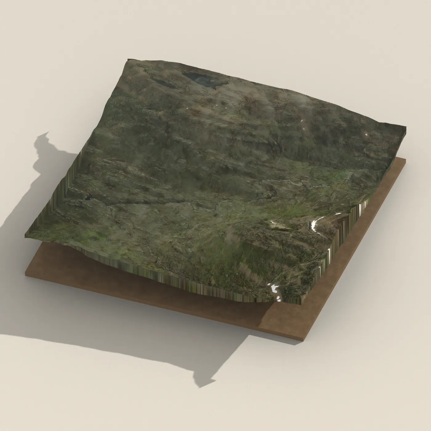 Dynjandi 3D terrain render