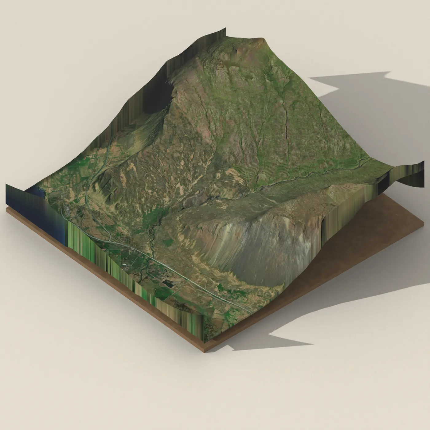 Dyrafoss 3D terrain render