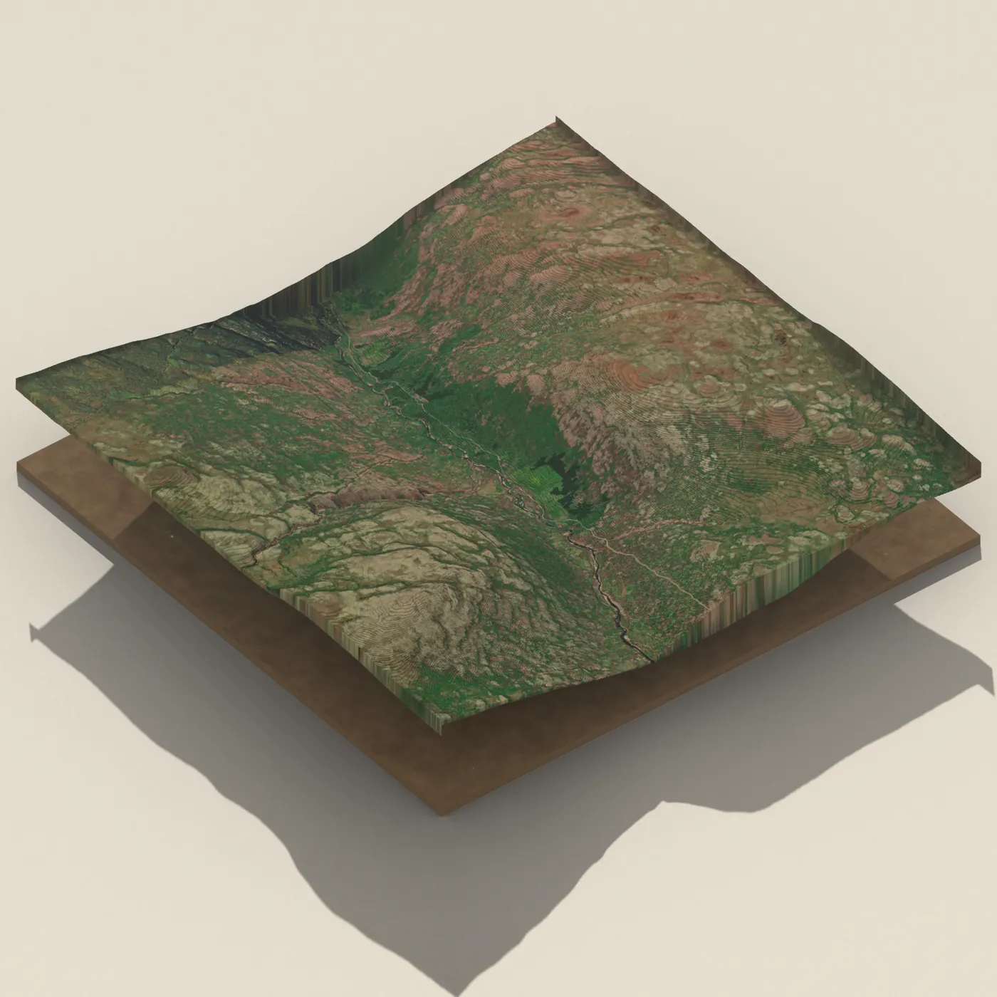 Eiríksfoss 3D terrain render