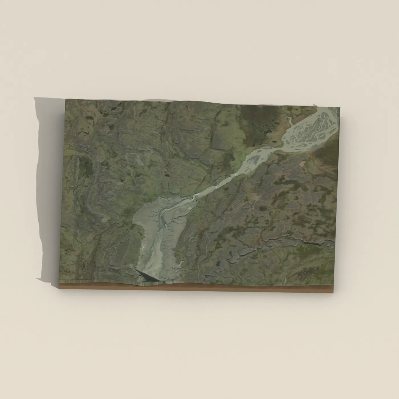 Eyjabakkafoss 3D terrain render