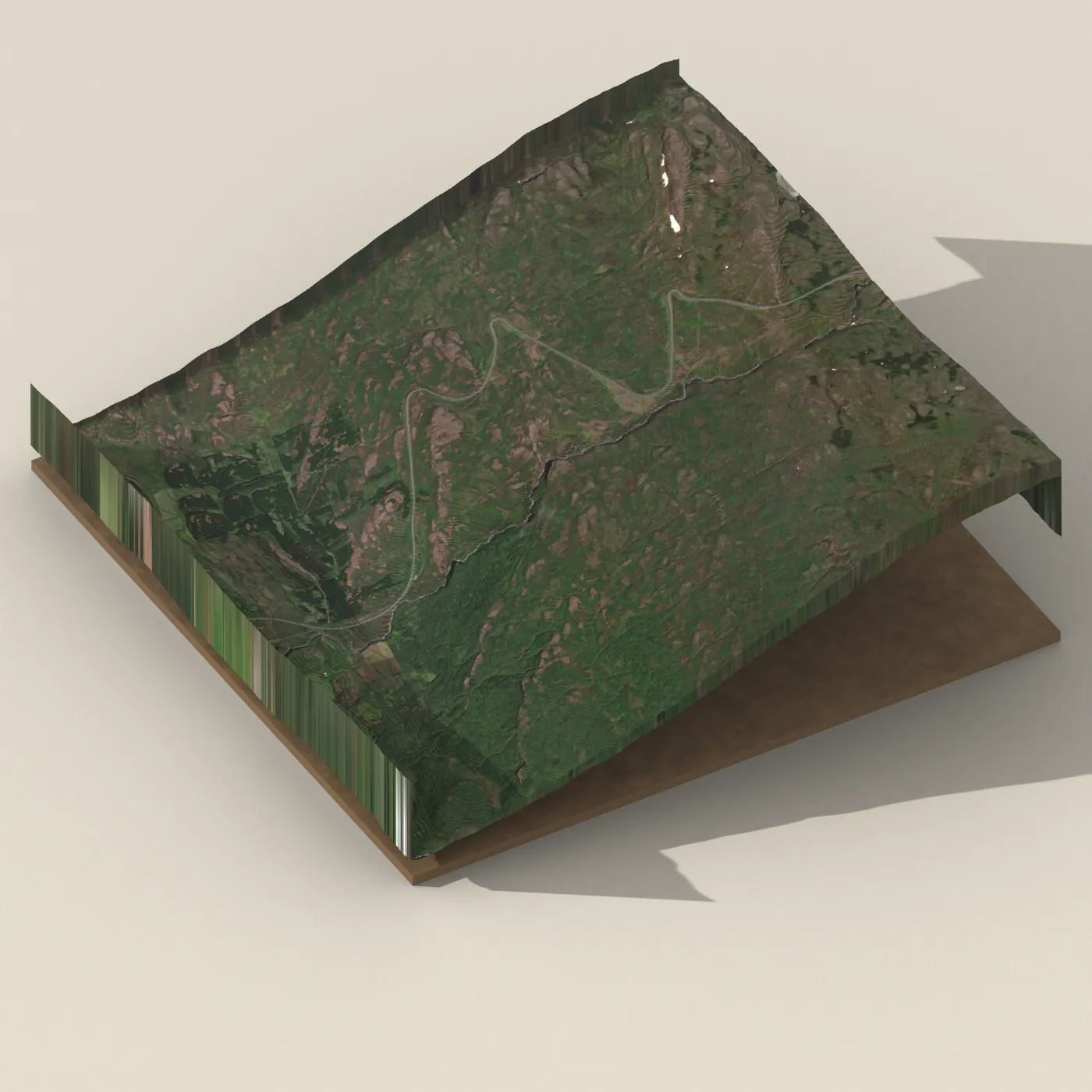Fardagafoss 3D terrain render