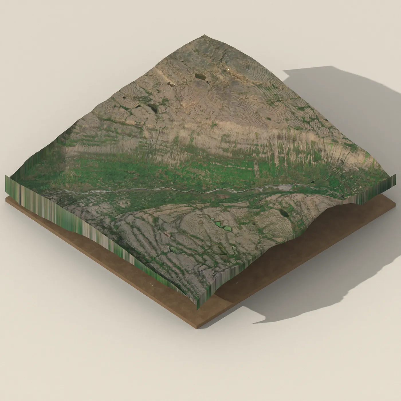 Finnbogafoss 3D terrain render