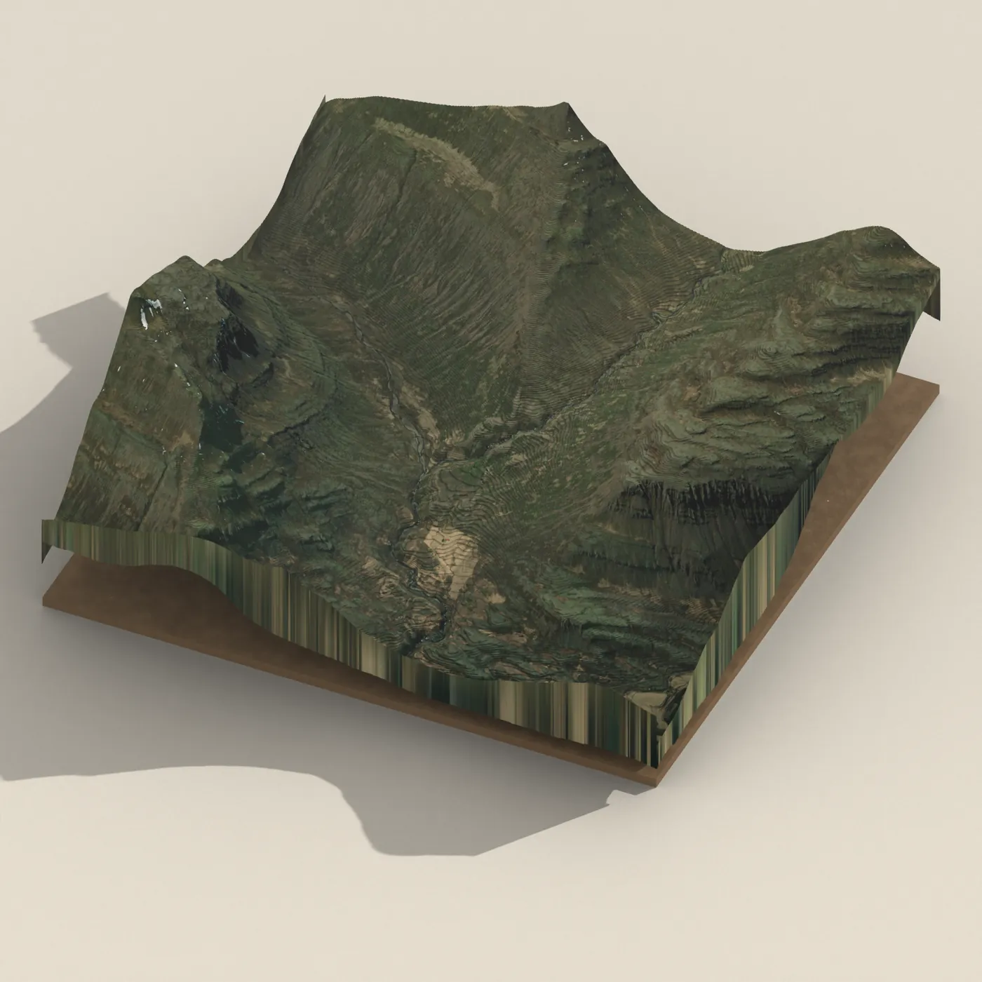 Fjárdrápsfoss 3D terrain render