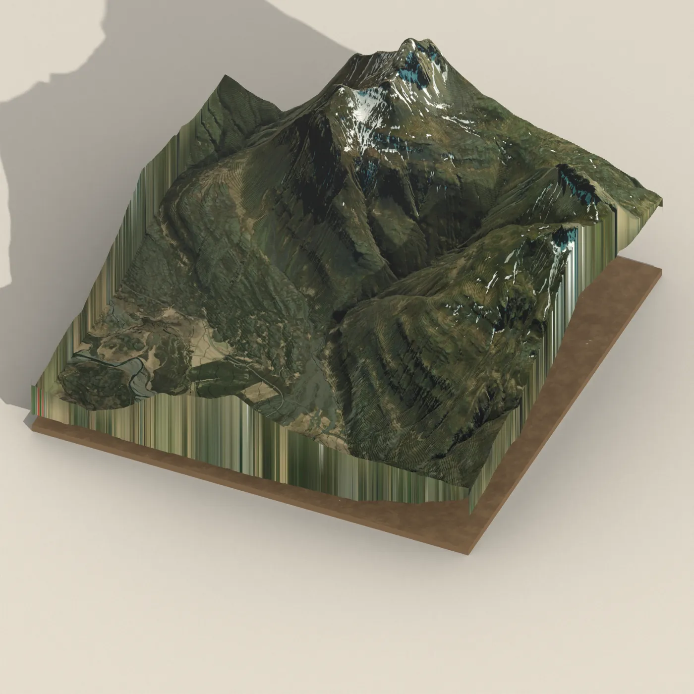 Flögufoss 3D terrain render