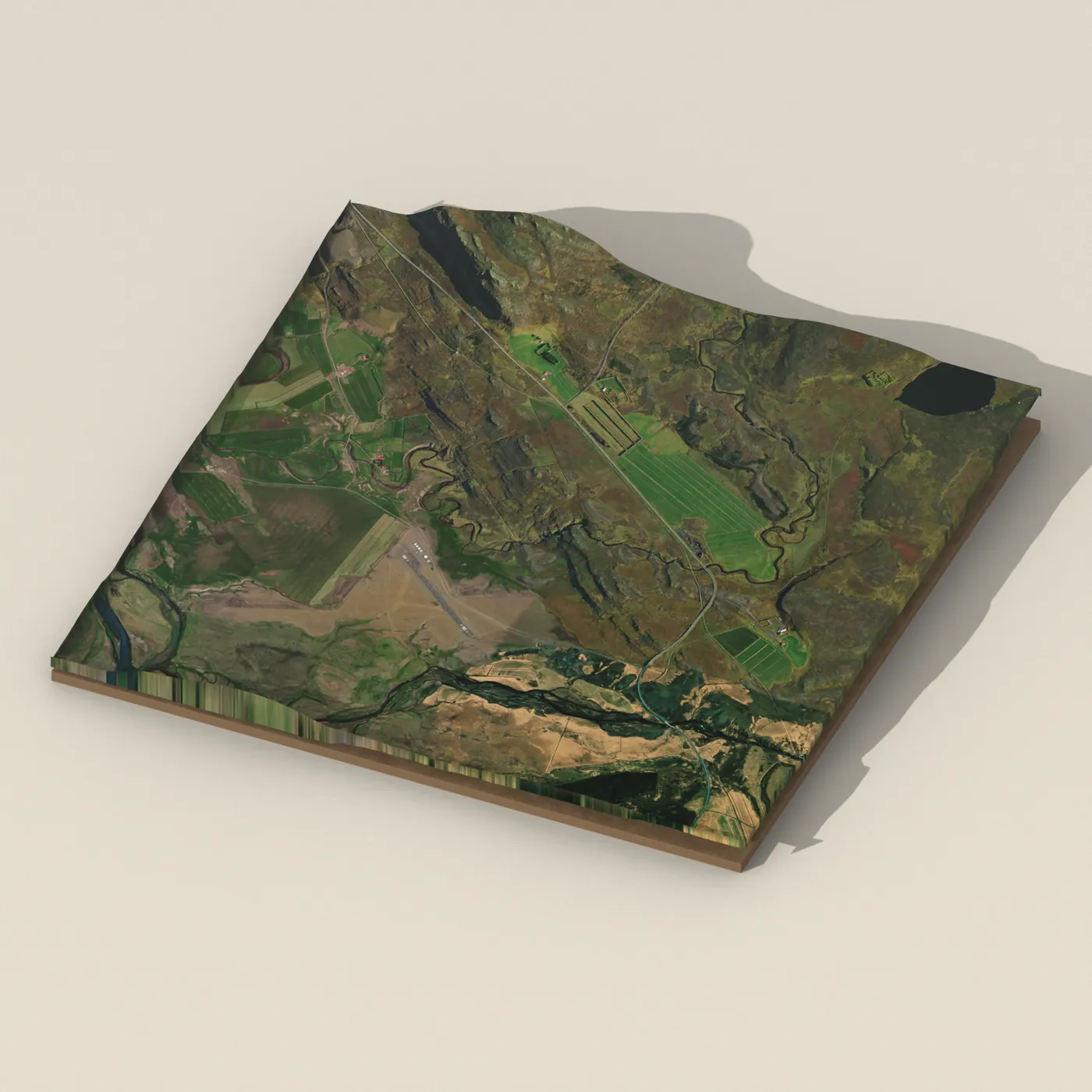Fúsafoss 3D terrain render