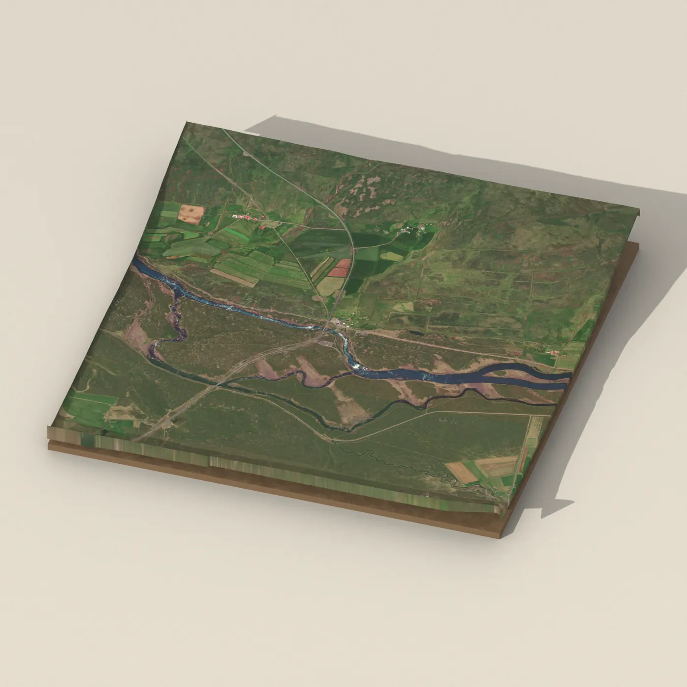 Geitafoss 3D terrain render