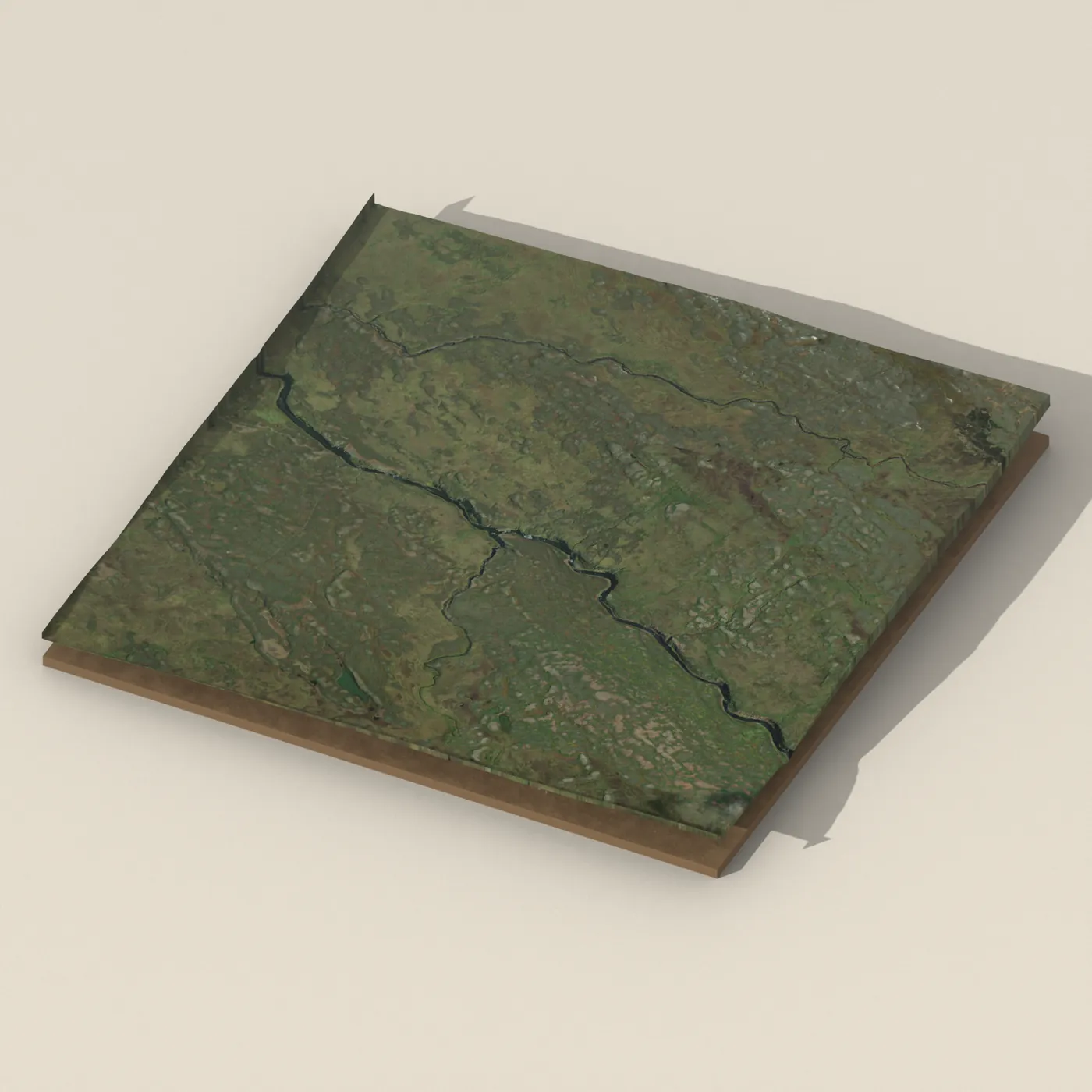 Geldingafoss 3D terrain render