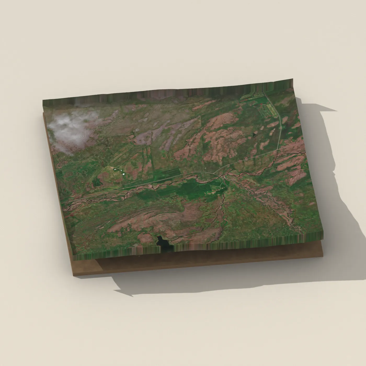 Giljafoss 3D terrain render