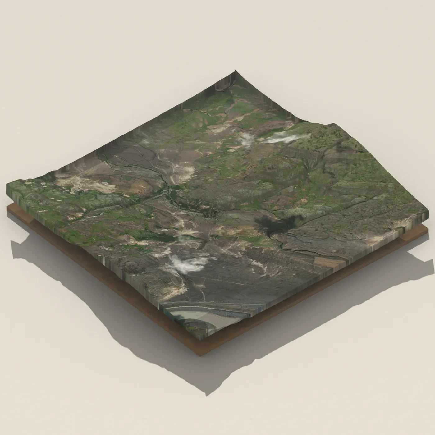 Gjárfoss 3D terrain render