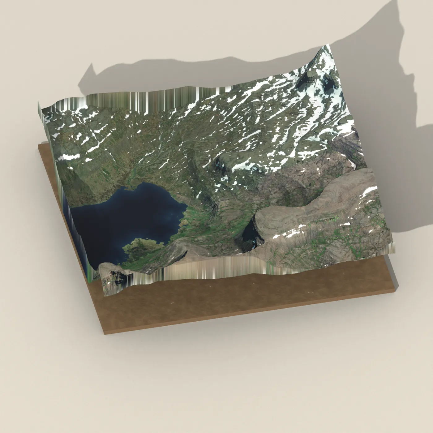 Glúmsstaðafoss 3D terrain render