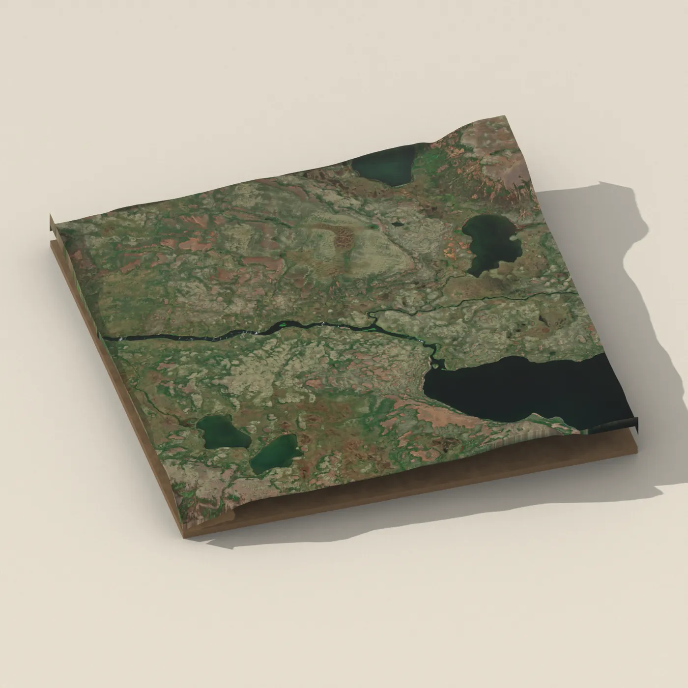 Gnýpufoss 3D terrain render