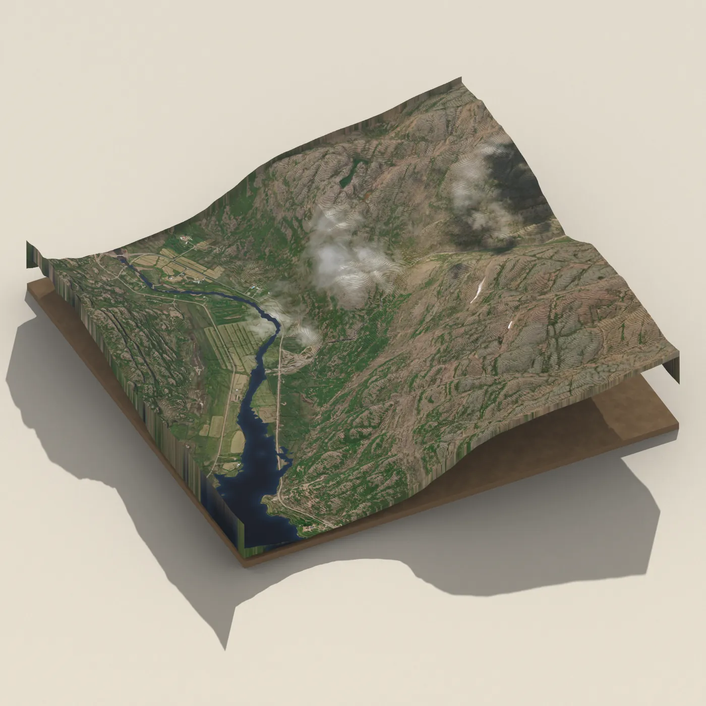 Goðafoss 3D terrain render