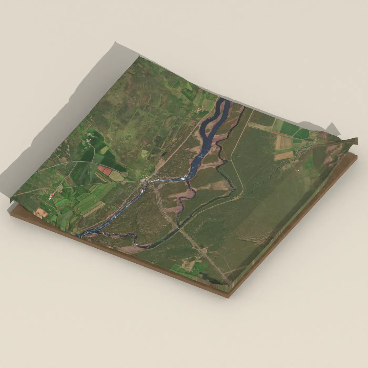 Goðafoss 3D terrain render