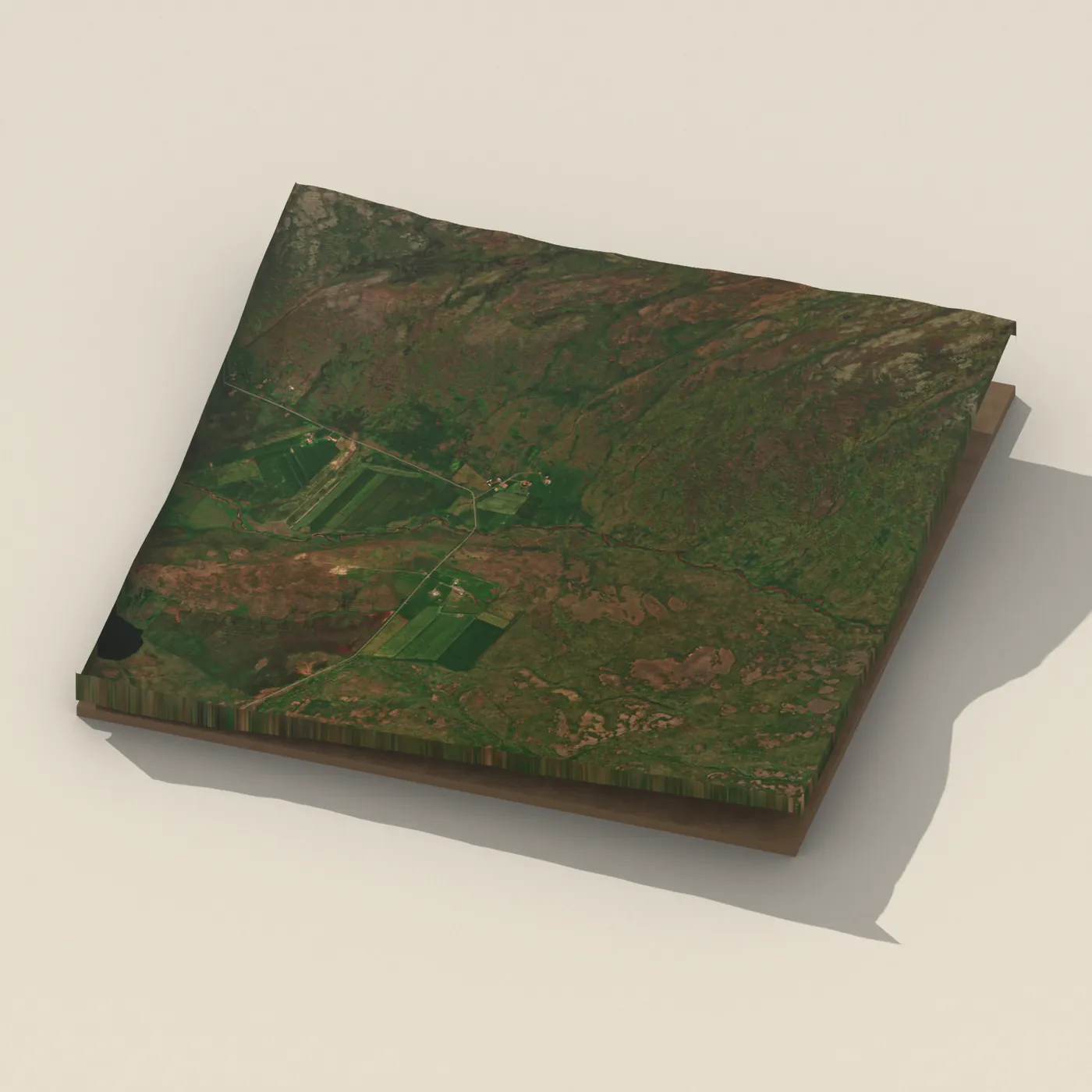 Götufoss 3D terrain render