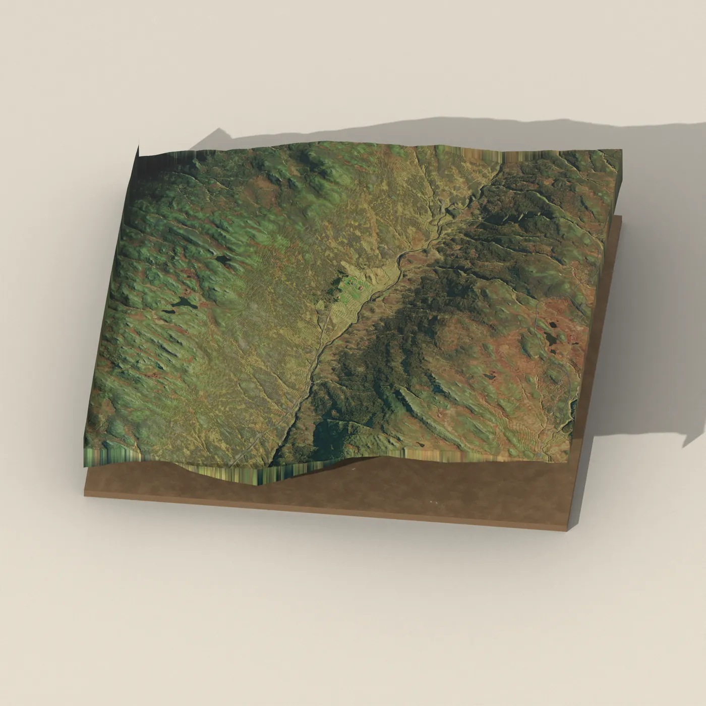 Grafarfoss 3D terrain render
